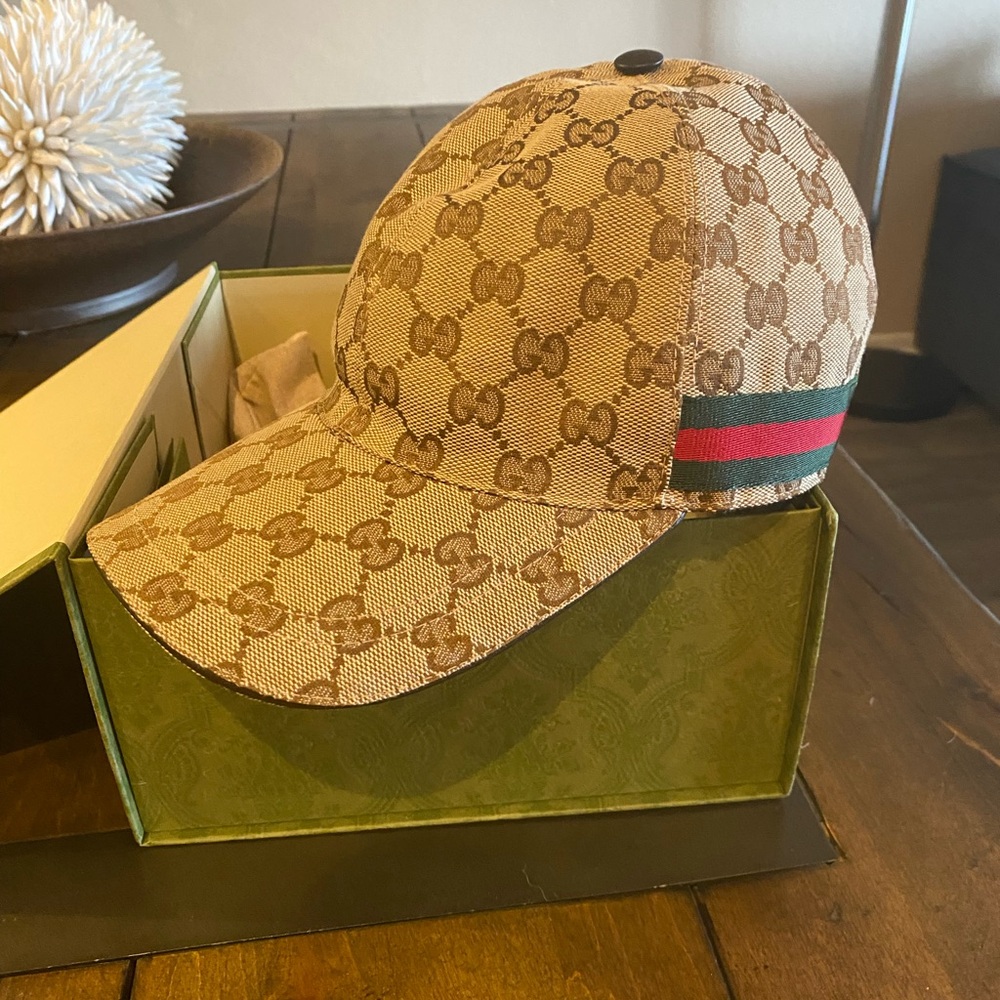 Gucci Brown Monogram Baseball Cap